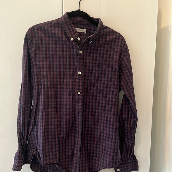 Outerknown Plaid button down shirt size Medium - Picture 1 of 3
